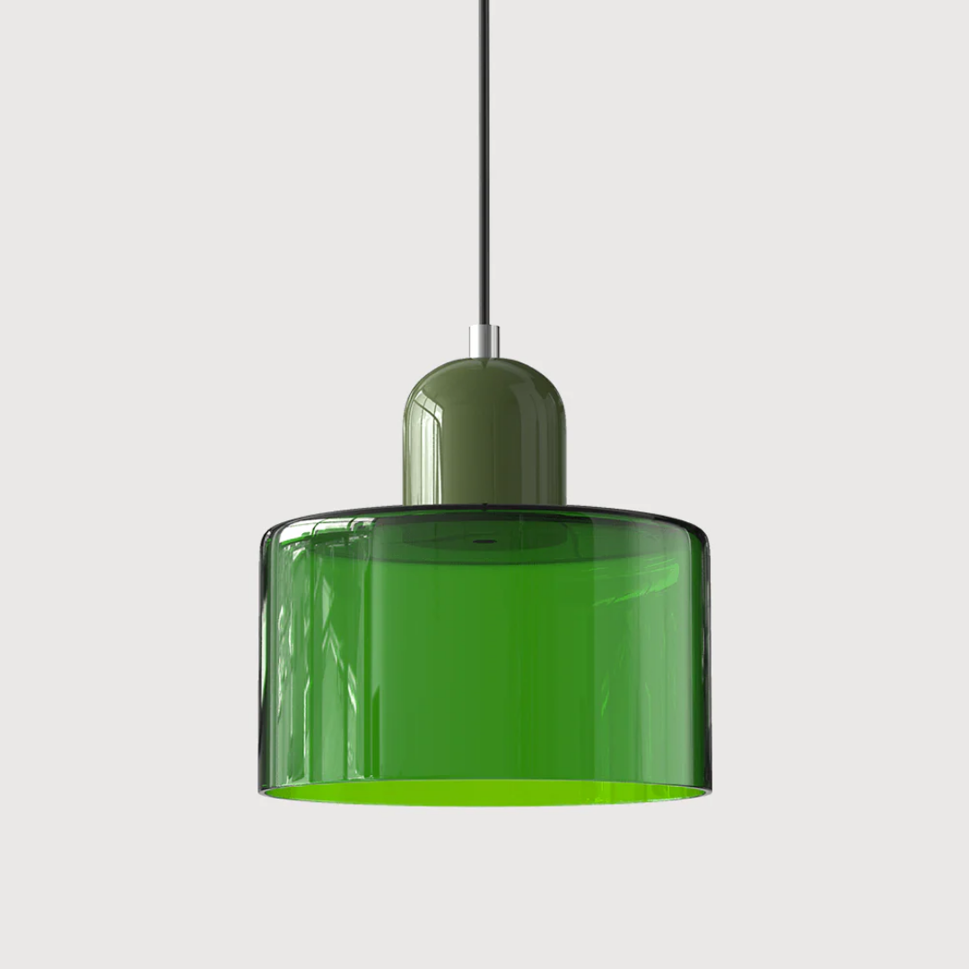 Vintage Hanglamp met Glazen Kap en Verstelbaar Snoer voor een Gezellige Sfeer