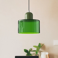 Vintage Hanglamp met Glazen Kap en Verstelbaar Snoer voor een Gezellige Sfeer