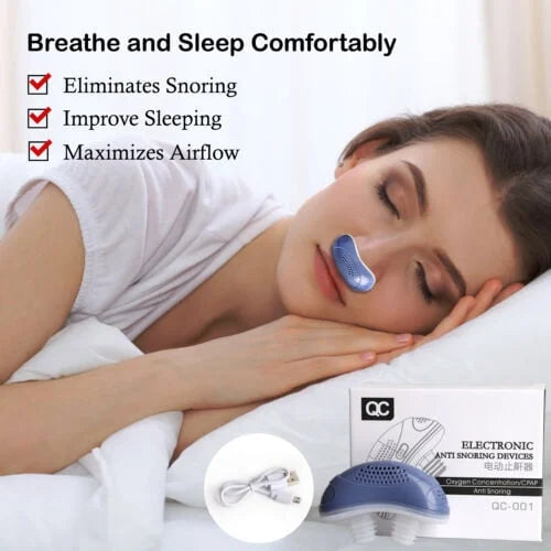 Slaaploos, maskervrij, Micro-CPAP Anti-Snurken