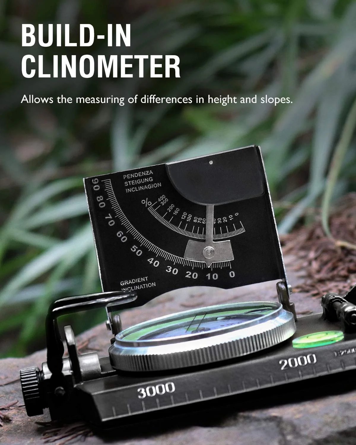 Multifunctionele Militaire Richtkompas met Clinometer