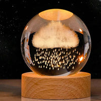 Luminescente Bol met 3D Gravure van Planeet