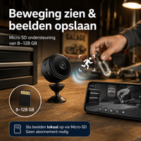 AutoVision | Draadloze 720P Camera – Origineel Gadgetcadeau voor Vader