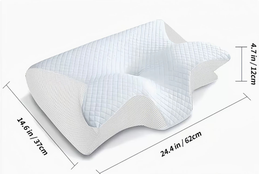 Kussen voor Slapeloosheid & Snurken – Ergonomisch Geheugenschuim Anti-Snurk Kussen voor Betere Ademhaling & Ondersteuning van Diepe Slaap