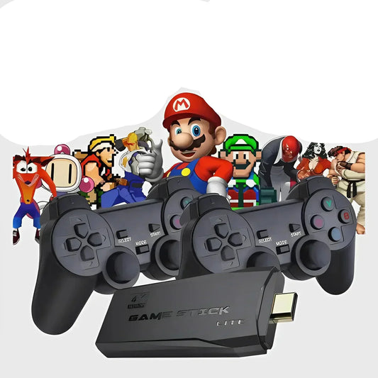 PixelDrive 64gb: Origineel met 2 controllers - Meer dan 20.000 spellen van Mario tot Pokémon