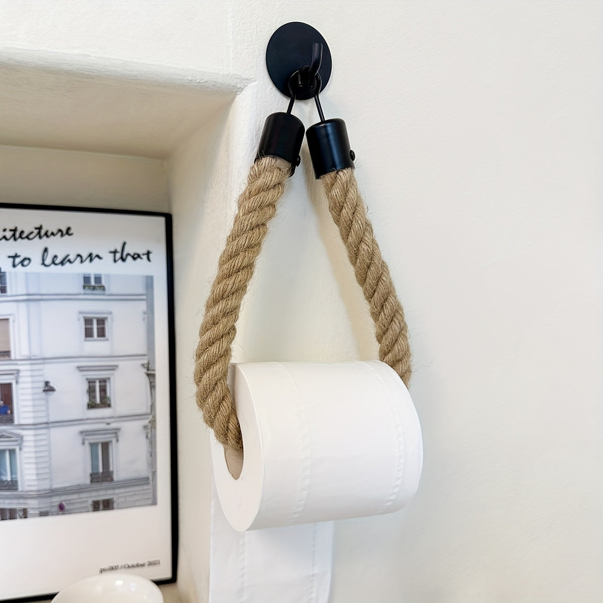 Hennep Touw Toiletpapier Houder - Voor Stijlvolle Badkamers