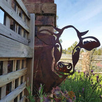 Buiten Tuin Boerderij Spionerende Geit Metaal Kunstwerk Binnen Decoratie