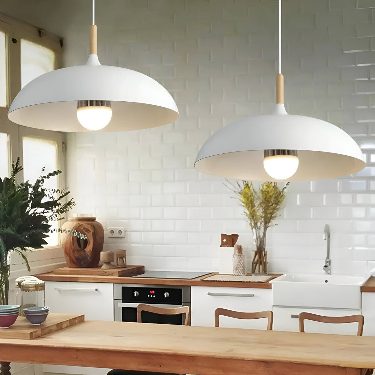 Noordse Stijl Houten IJzeren Kunst Hanglamp