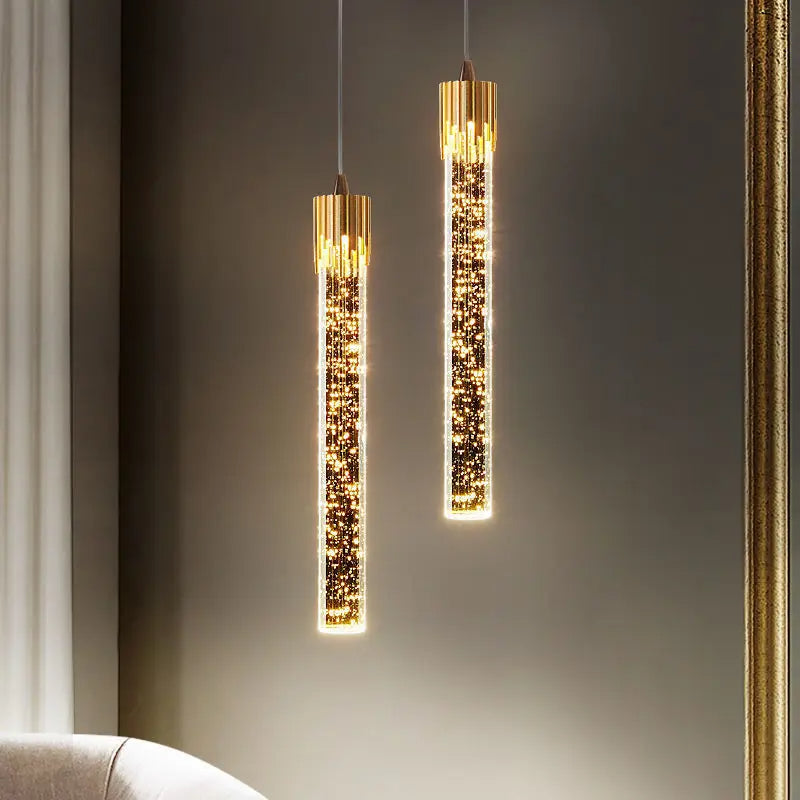 Cylindrische hanglamp van glas - Lustreau