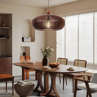 De Halo van Zen Japandi Houten Hanglamp
