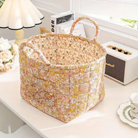 Delicate Bloemen Canvas Opbergmand
