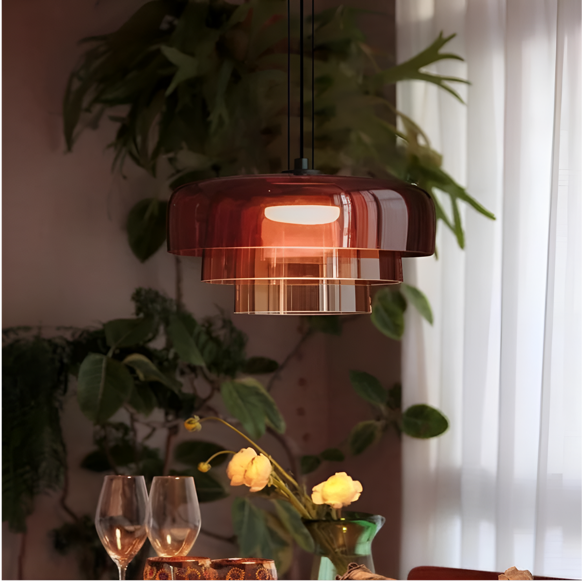 Noordse Hemelse Glazen Hanglamp
