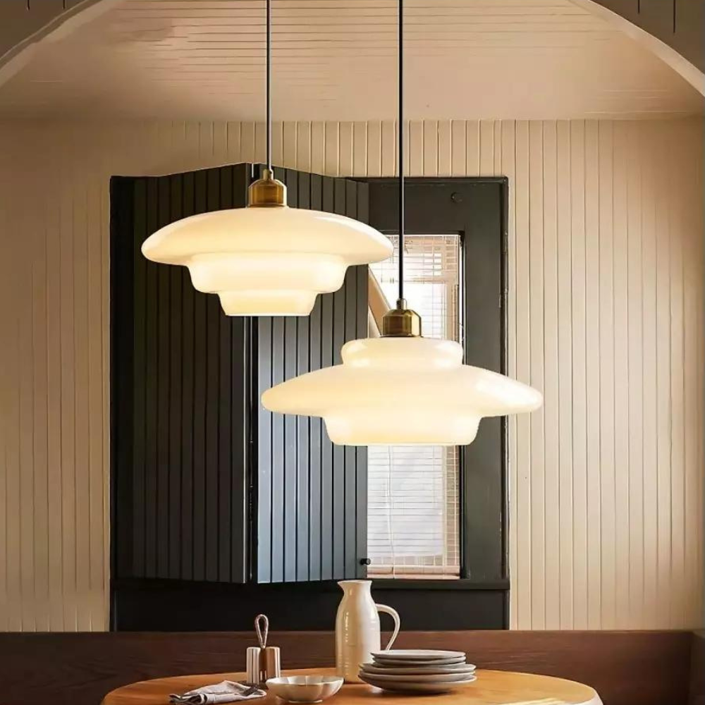 De Parel van Art Deco Glas Hanglamp