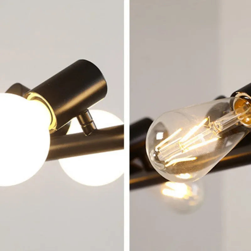Epoch Vintage LED Kroonluchter Zwart Metaal Eetkamer/Woonkamer/Bar