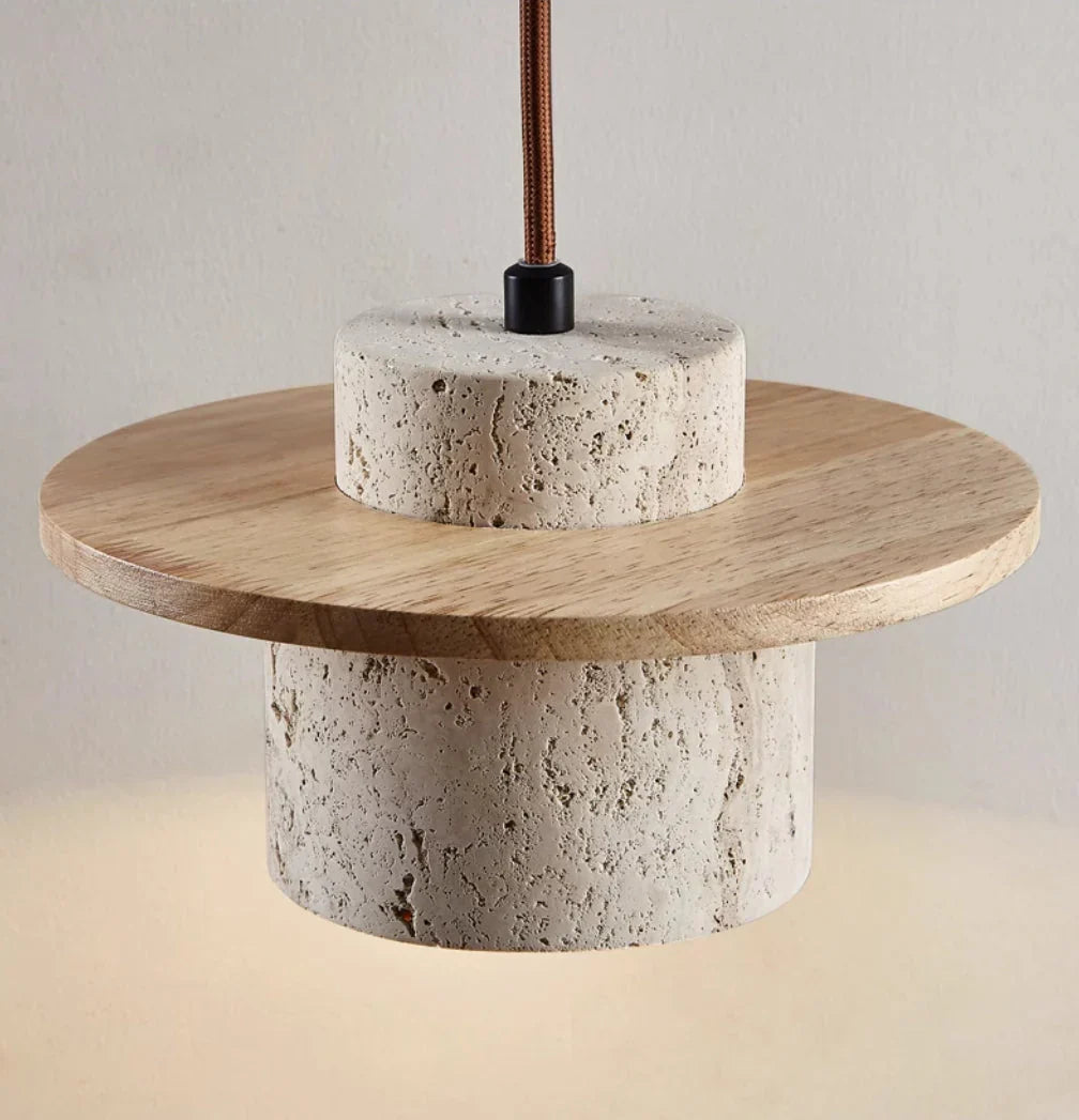 Moderne Hanglamp van Steen en Hout