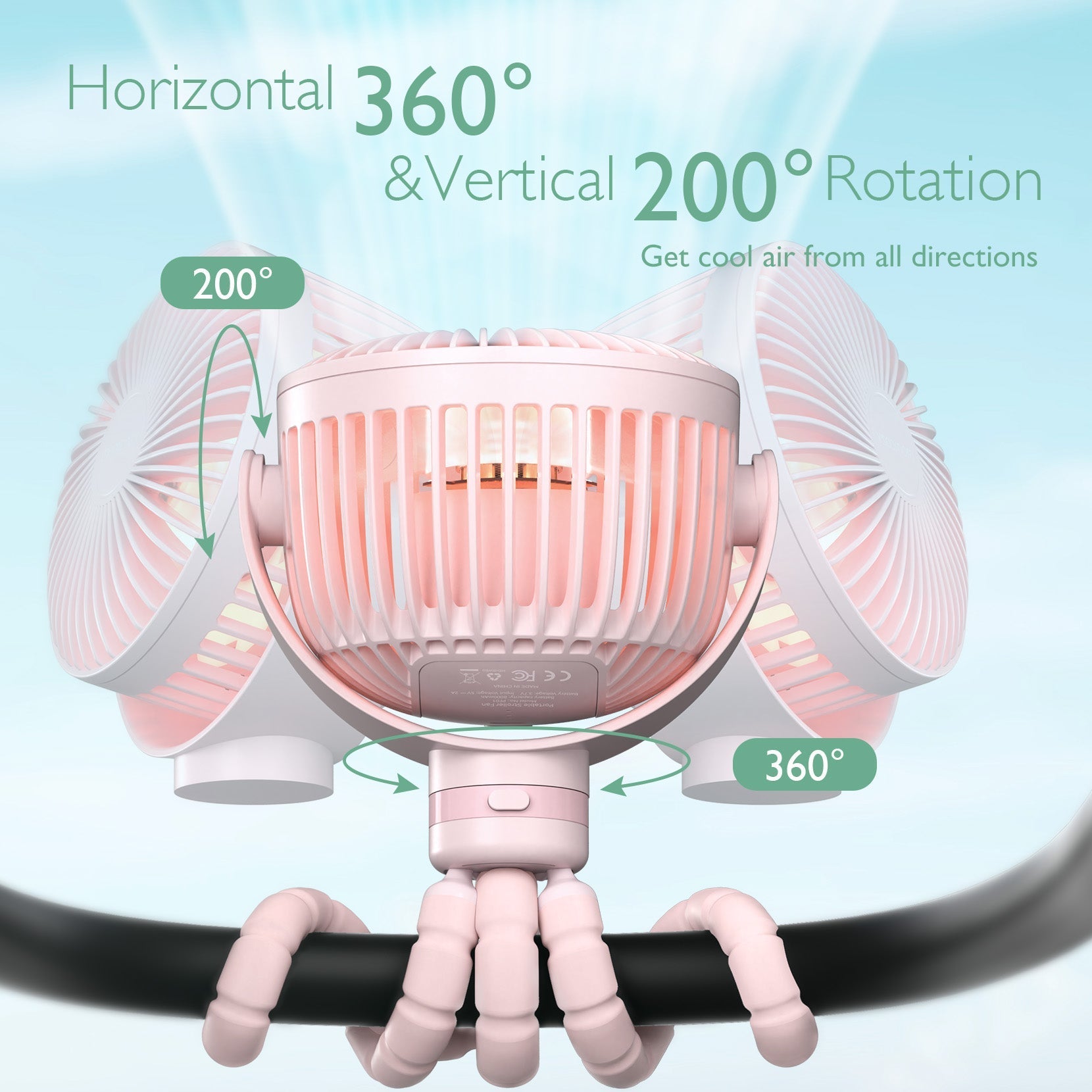 USB Oplaadbare Handventilator voor Reizen