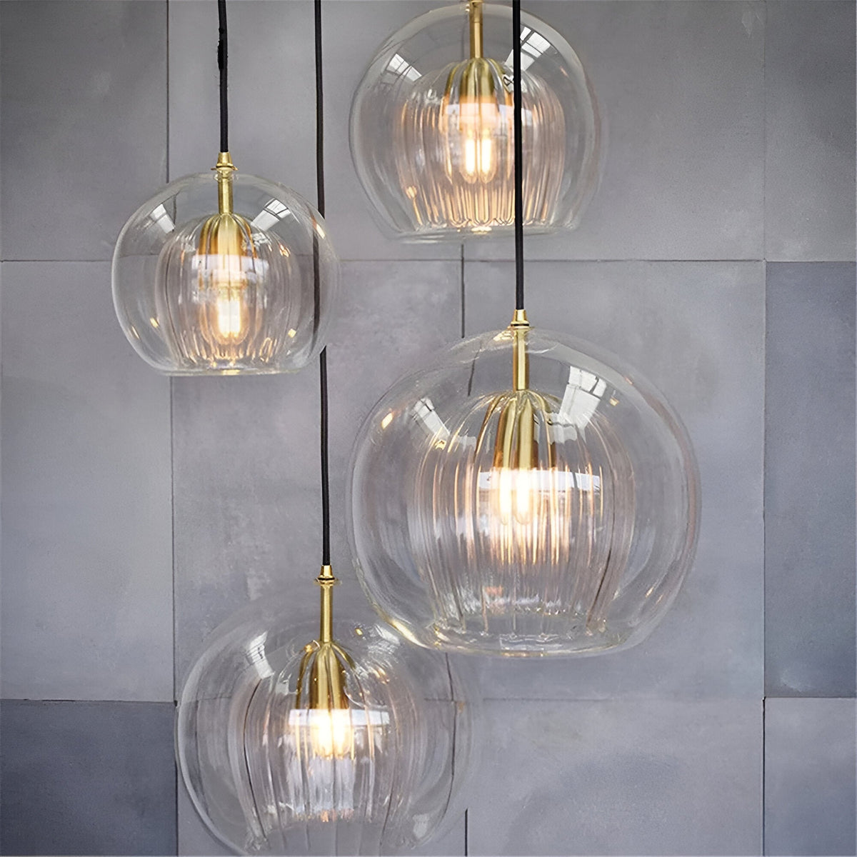 Retro Glazen Globe Vorm Hanglamp