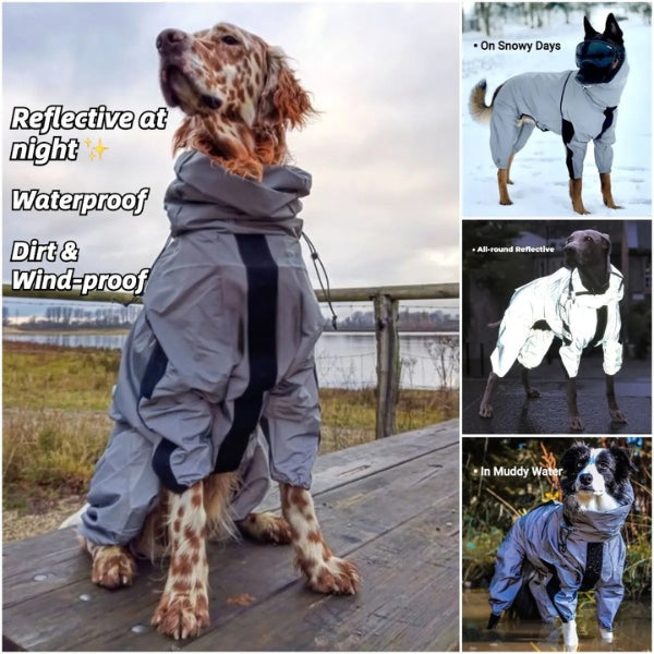 Honden Regenjas met Benen - Waterdichte Hondenjas voor Kleine en Grote Rassen | UK Cozy Winterkleding