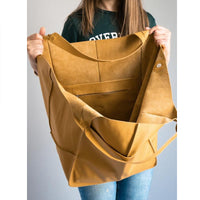 Oversized Weekend Handtassen van Leer