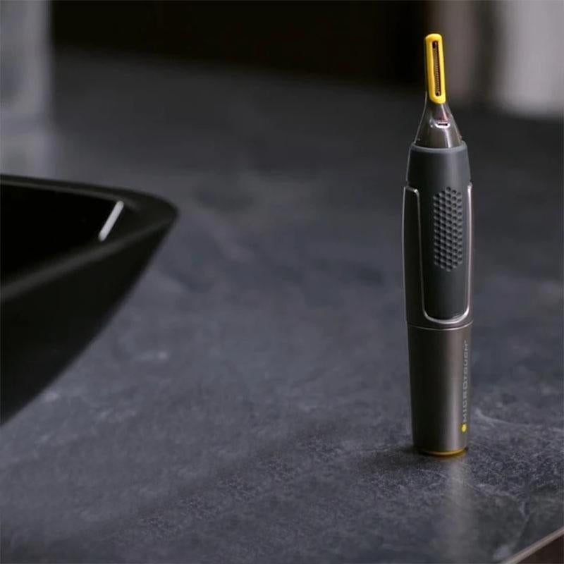 Professionele Ultradunne Precisietrimmer | Titanium Roestvrijstalen Bladen | Ingebouwde LED-Lamp | Micro-Oscillatie Technologie | Voor Neus, Oren & Contouren