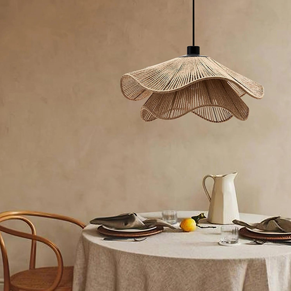 Cape Points Boho Natuurlijke Jute Vezel Hanglamp