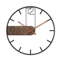 Horium Klok Grote Ronde Metalen Wandklok Voor Modern Interieur Met Elegante Touch