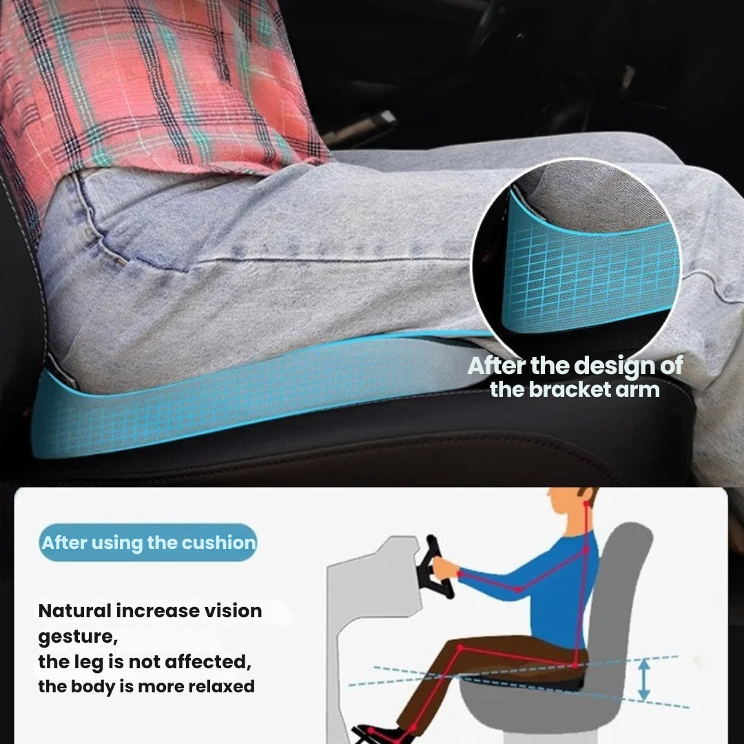 Skanto | Orthopedische autostoel kussen – Comfortabel kussen met antislip onderkant voor betere ondersteuning