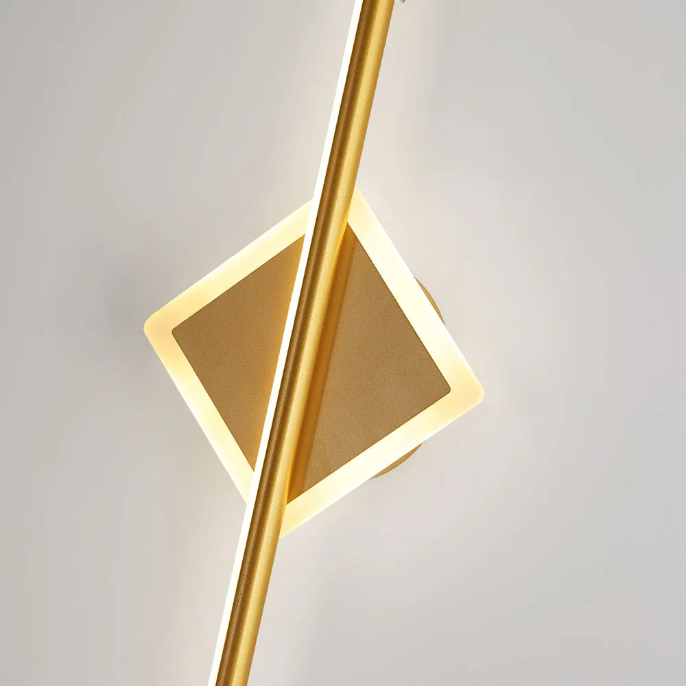 Arisha LED Lineaire Spiegel Voor Wandlamp, Zwart/Goud