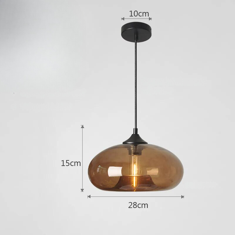 Tristara - Vintage Hanglamp van Gekleurd Glas