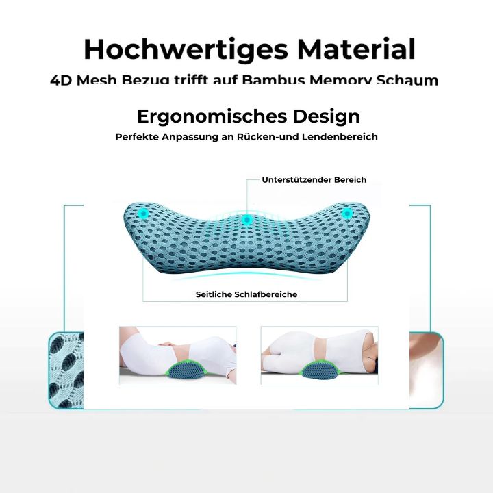 Lendenkussen | Orthopedisch Lendenkussen – Premium Geheugen-Schuim Steunkussen