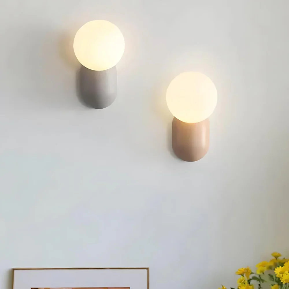 Luma Nordic Glass Orb Wandlamp