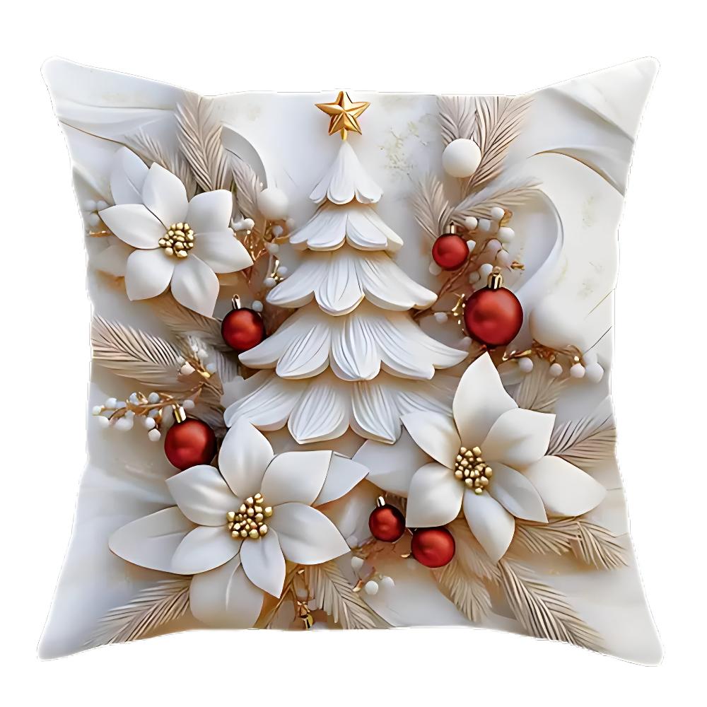 Kerst Charm Velours Kussenhoezen | Set van 4