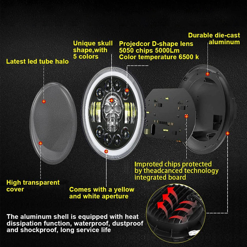 Skull LED Koplamp