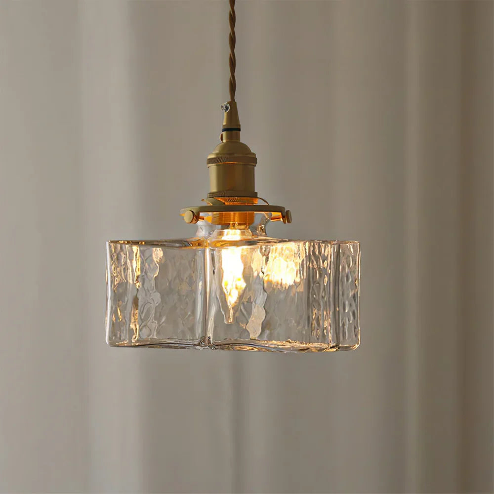 Jewel Messing Vintage Glas Hanglamp