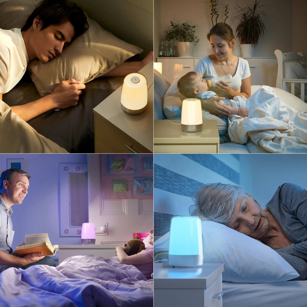 AuroraTone wekkerlicht | Veilleuse d'ambiance avec fonction lever de soleil et 6 couleurs RVB pour la chambre à coucher