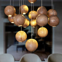 Houten Bol Pendellicht | Modern Natuurlijk Ontwerp
