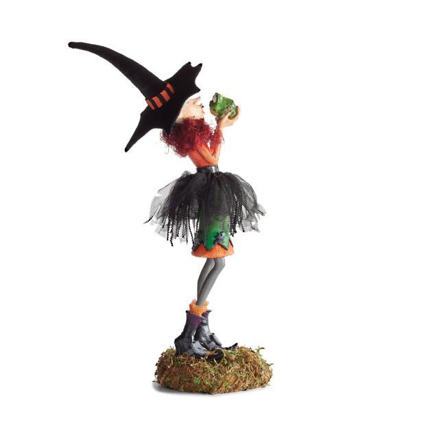 Halloween-Figurine | Handgemaakte Hexendecoratie | Hars