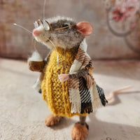 WhiskerWool™ – Handgemaakte, naaldvilt muis
