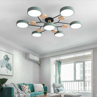 Muto Plafondlamp Hout Modern Rond LED Wit Slaap-/Woonkamer