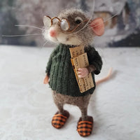 WhiskerWool™ – Handgemaakte, naaldvilt muis