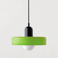Bauhaus Hanglamp in Gekleurd Glas met Verstelbare Ophang