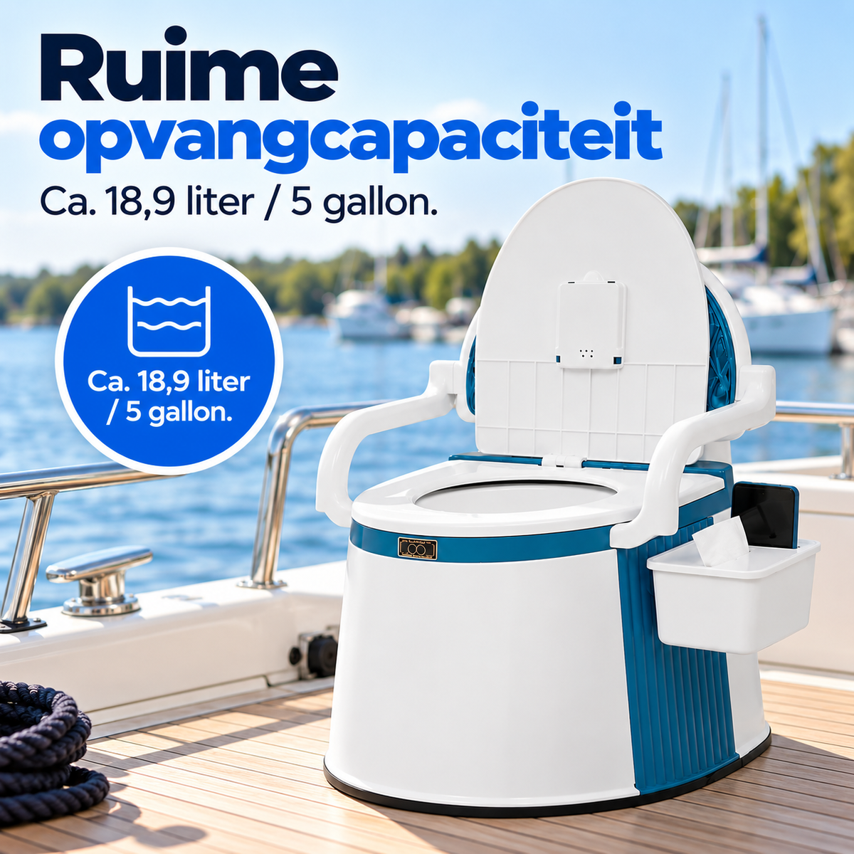 Draagbaar Boottoilet voor Boot, Watersport & Vissen