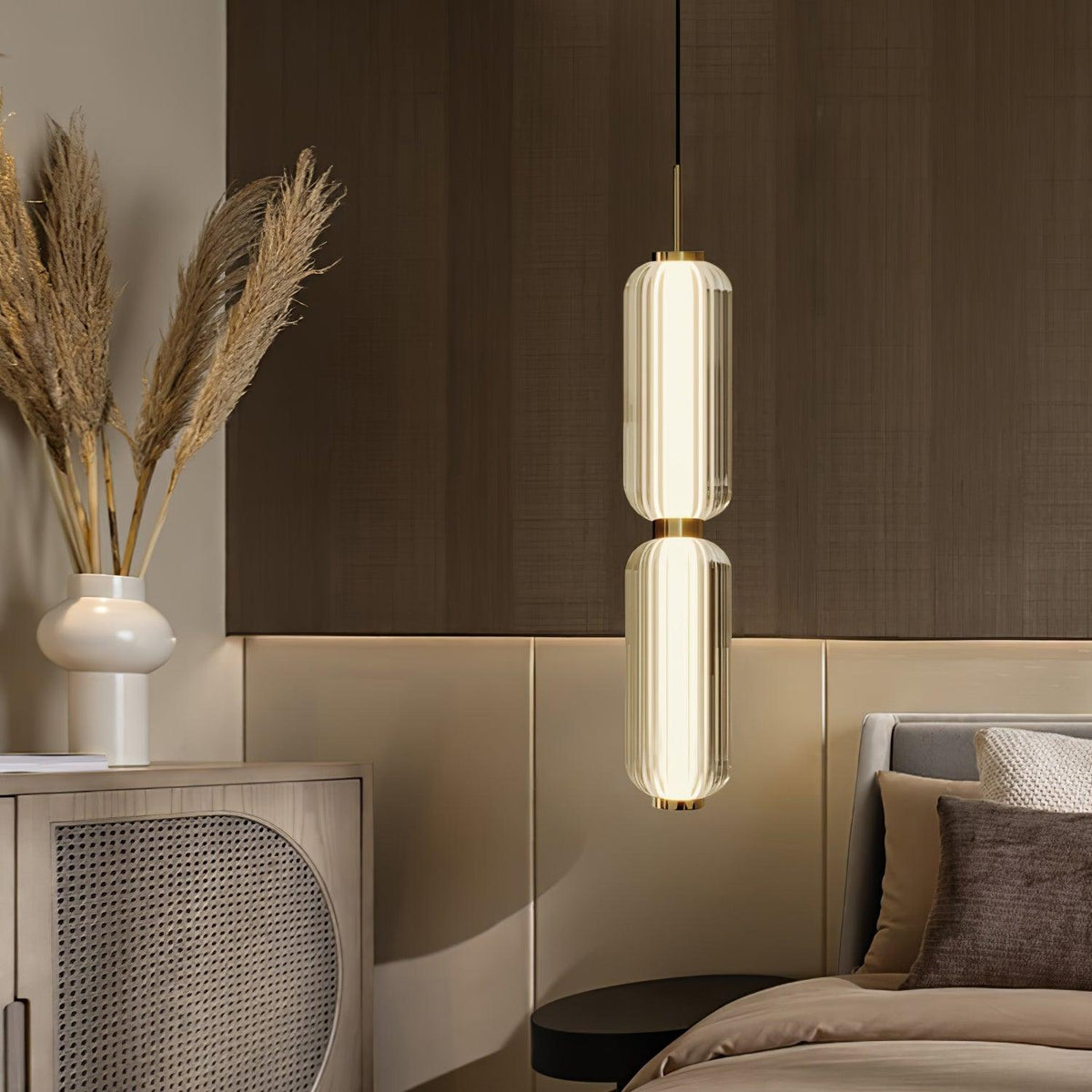 Elma Lineaire Gestreepte Glas LED Hanglamp