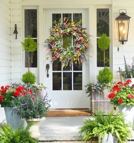 Handgemaakte Texas Wilde Bloemen Krans