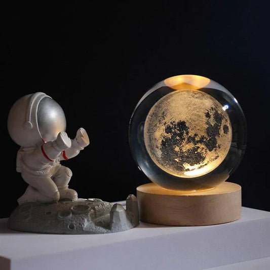 Luminescente Bol met 3D Gravure van Planeet