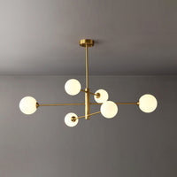 Truva Lustre Moderne Bollen. Koper/Glas. Zwart/Koper. Woonkamer