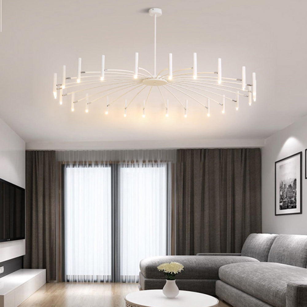 Arisha Moderne Geblazen Lineaire Metaal Meerdere Hoofd Chandeliers