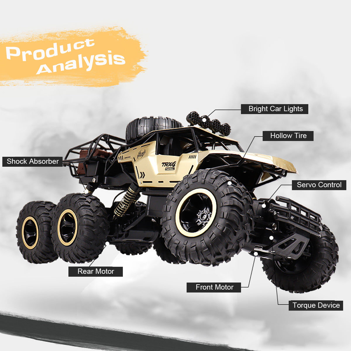 TerraX – RC-Monstertruck 6-Wiel Offroad 1:12 – Voor Kinderen & Buitenfans