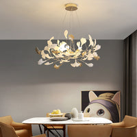Jarn Hanglamp Blad/Multi Modern Metaal/Porselein Goud/Wit Woonkamer