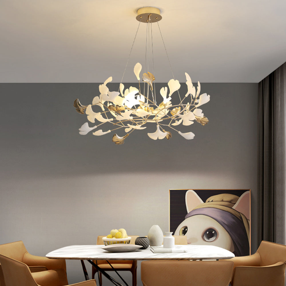 Jarn Hanglamp Blad/Multi Modern Metaal/Porselein Goud/Wit Woonkamer