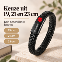 Custom AlertBand | Medische ID Armband voor Senioren met Dementie of Alzheimer